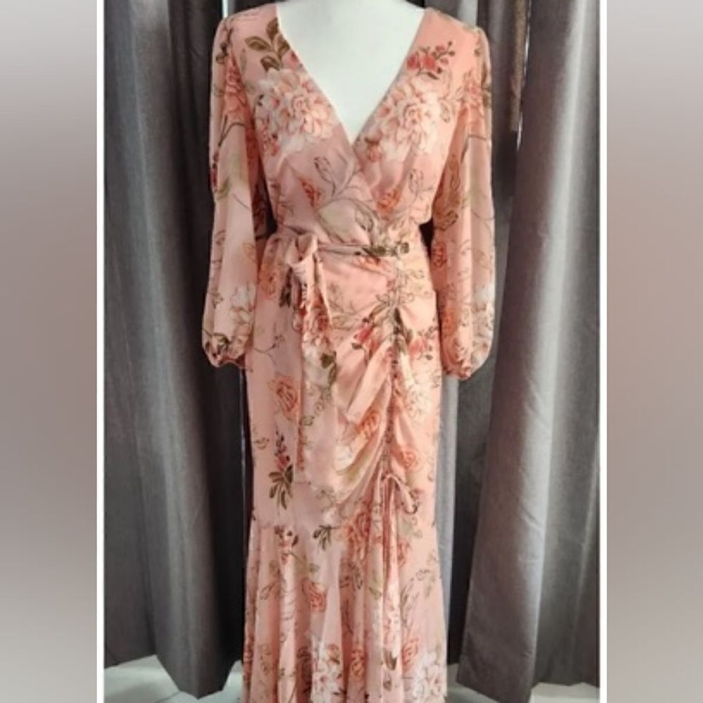 Eliza J Rushed Maxi Dress Boho Country Baby Doll Size 2 NWT - Picture 3 of 7
